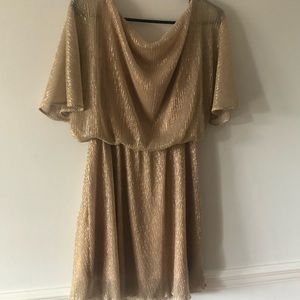 SheIn Luxe Gold Party Dress